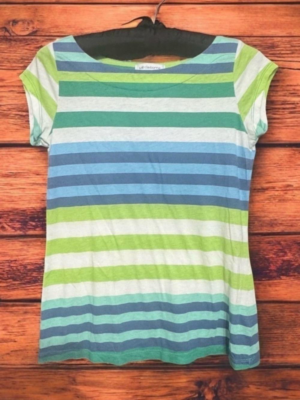 LIZ CLAIBORNE STRIPED TOP SIZE SMALL